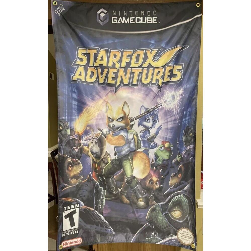 Starfox Adventures 5ft Flag Nintendo Gamecube 2002 Banner Poster